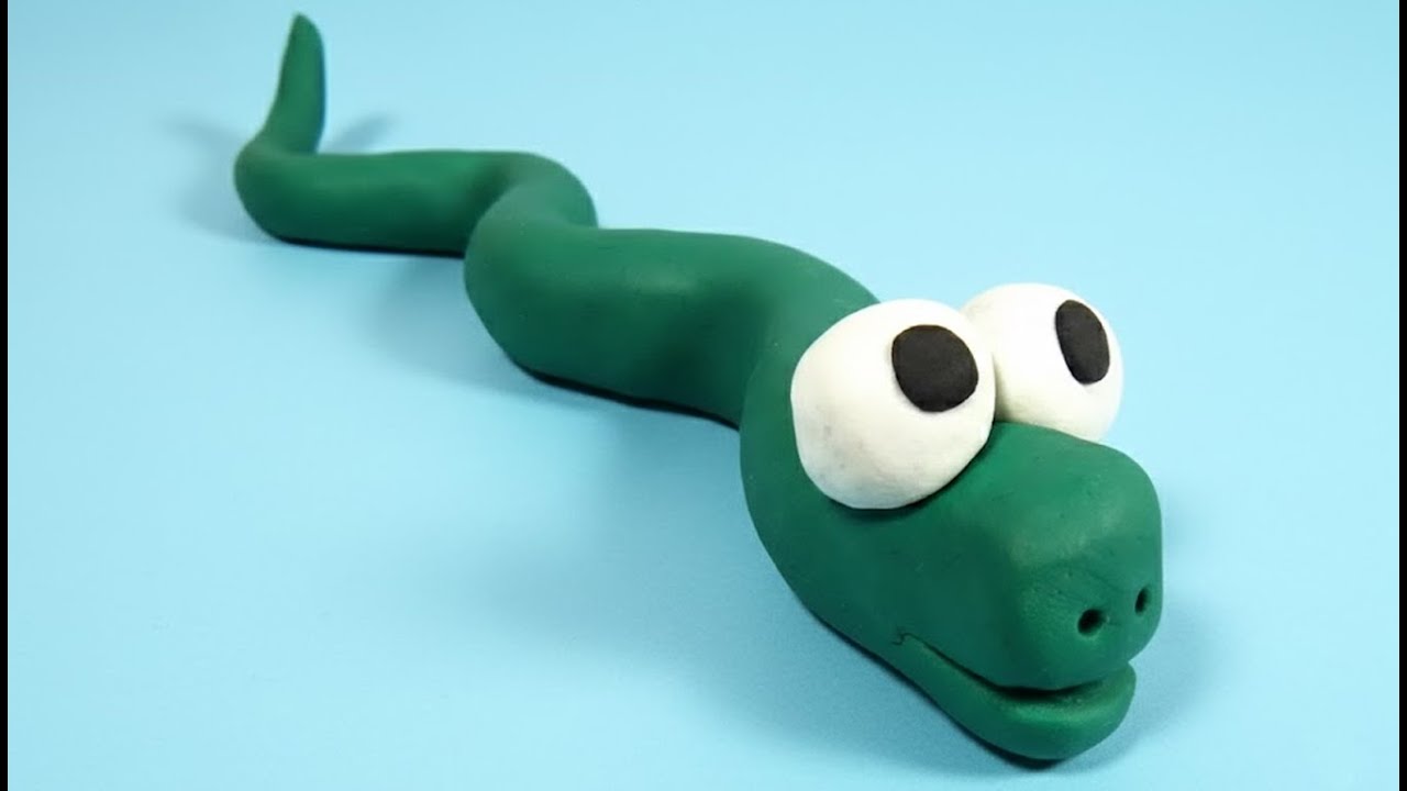 C&oacute;mo hacer una serpiente/culebra de plastilina paso a paso f&aacute;cil, explicado, arcilla polim&eacute;rica.