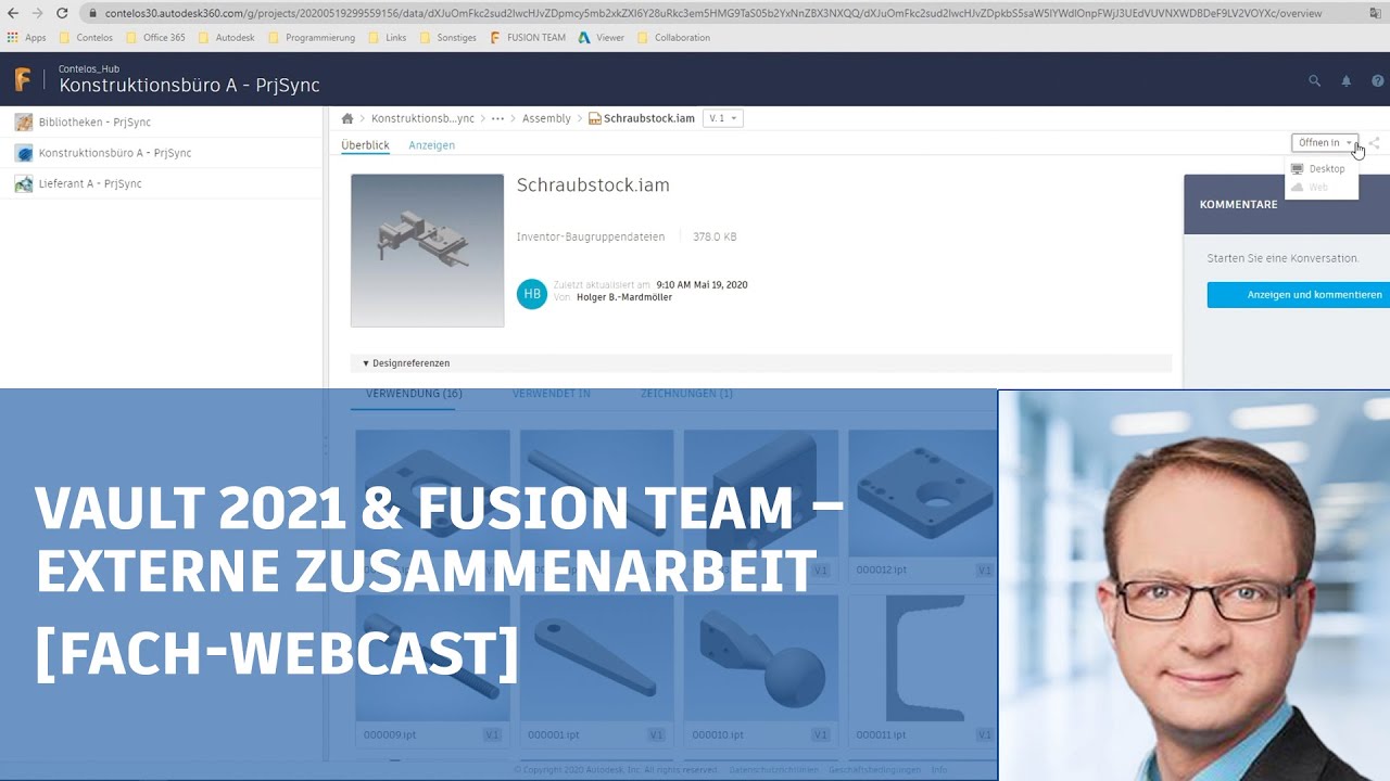 Autodesk Vault 2021 - Zusammenarbeit mit externen Partnern [Webcast] | Contelos GmbH