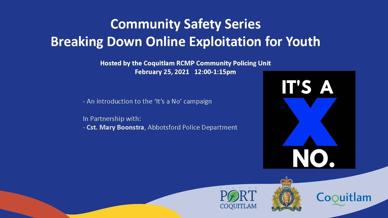 Breaking Down Online Exploitation - 'It's a NO' Campaign