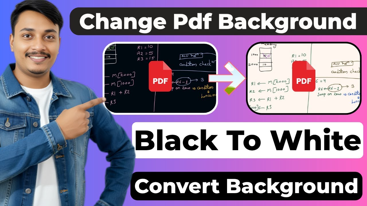 Pdf Background White Kaise Kare || Black Pdf Ko White Kaise Kare || Pdf Background Color Changer