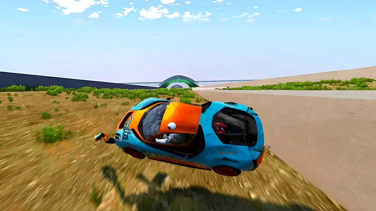 Cars vs Downhill Ramp Survival Challenge #2 | BeamNG Drive 
