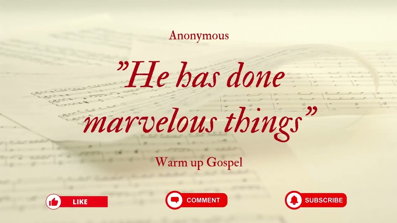 He has done marvelous things - Tenor part