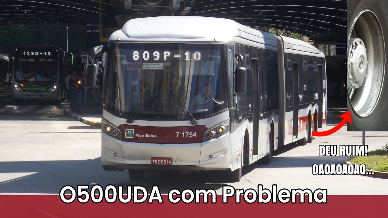 Ônibus SP | Caio Millenium BRT Super Articulado O500UDA com Cubo Redutor com Problema