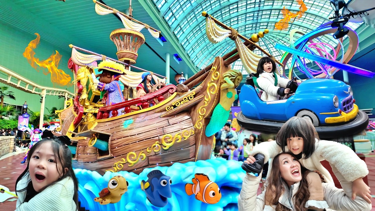 Nonton Parade Badut, Main Mobil Mobilan, Main Perosotan di Playground Ikan