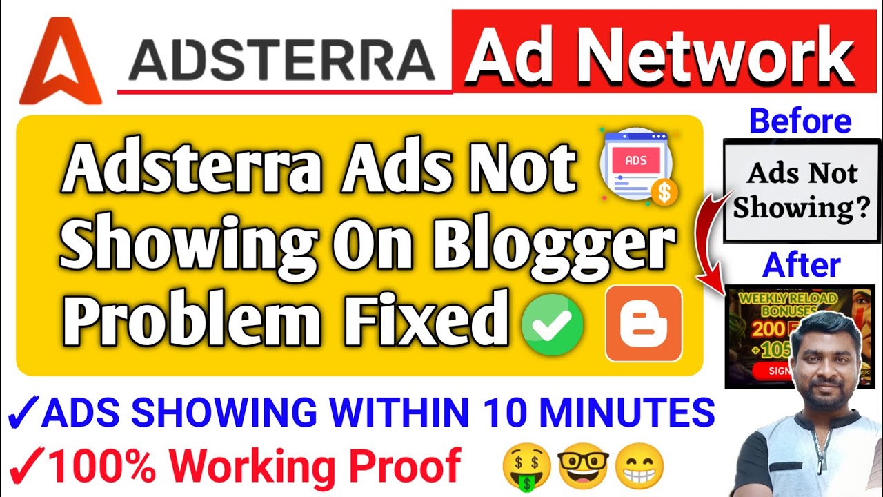 Adsterra Ads Not Showing On Blogger | Adsterra Banner Ads Not Showing Problem Fixed - SmartHindi