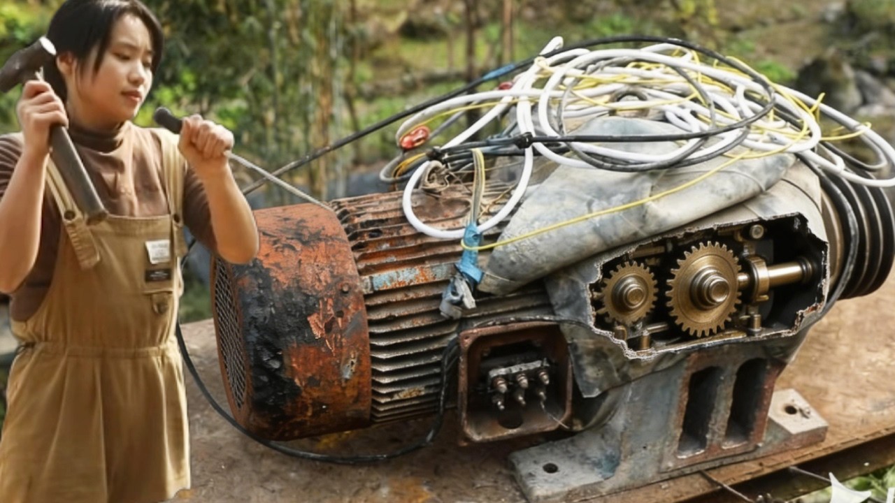 A Genius Girl Repaired A Burnt-Out Generator, Taking 3 Days To Complete A Perfect Product!#machine