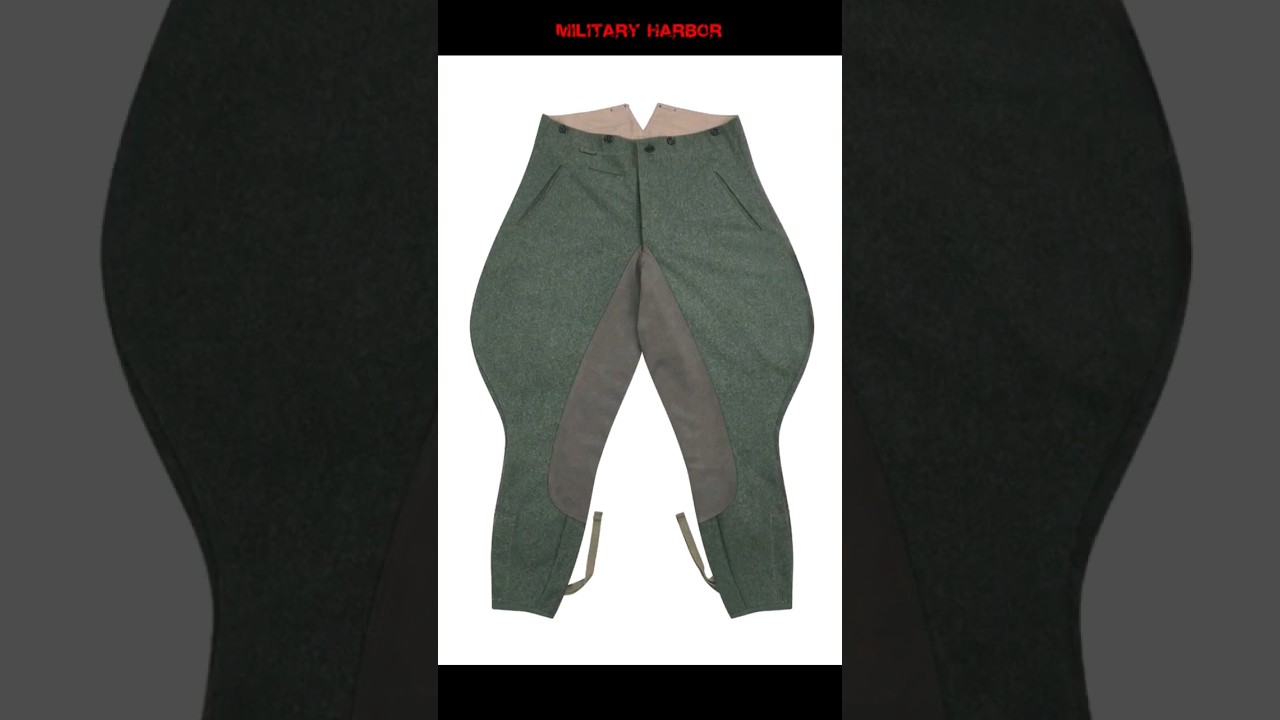 WWII German Heer SS Officer Fieldgrey Wool Riding Breeches