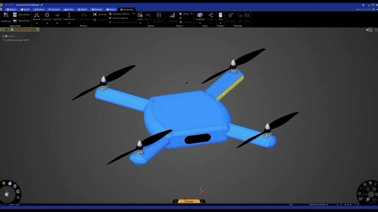 How to Explore, Iterate and Validate a Drone Design in 30 mins with Ansys Discovery
