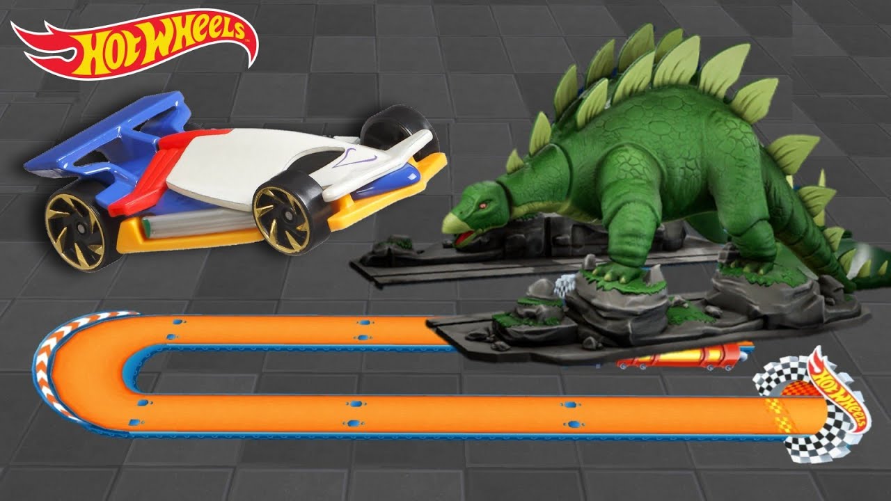 HOT WHEELS UNLEASHED : VEGA STREET FIGHTER CAR IN THE DINOPULT MODULE !! UNLIMITED TRACK BUILDER