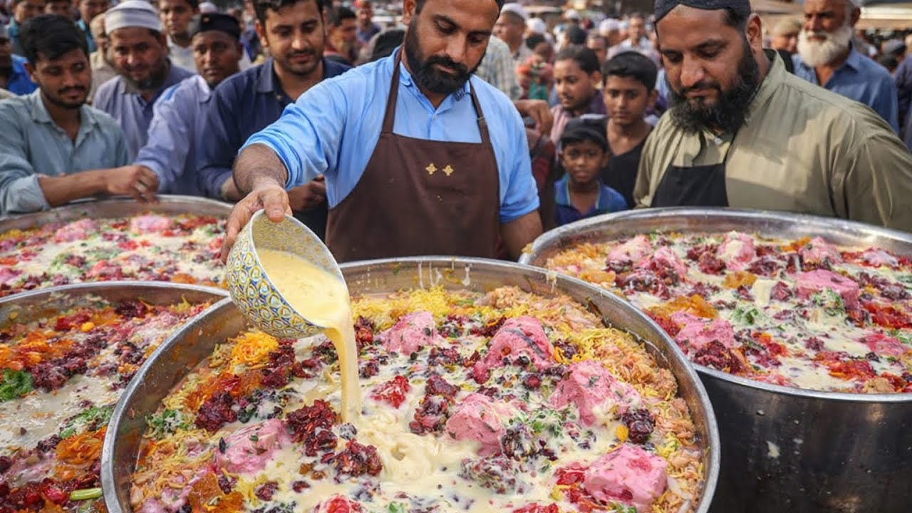 MASSIVE BLOCHI MAWA RABBRI FALUDA AND MILK SHAKE MAKKING & SELLING HUGE RAMZAN SPECIAL RABBRI FALUDA