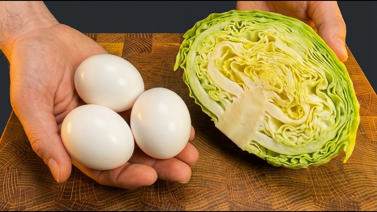 I Cook This Cabbage with Eggs Almost Every Day! Easy and Delicious Recipe!