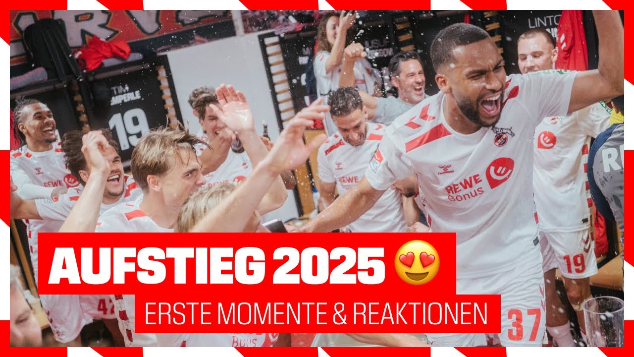 DIREKT NACH ABPFIFF IN DER KABINE 🤩😲 | FC-Profis feiern AUFSTIEG | Erste Reaktionen nach #KOEFCK 🥹