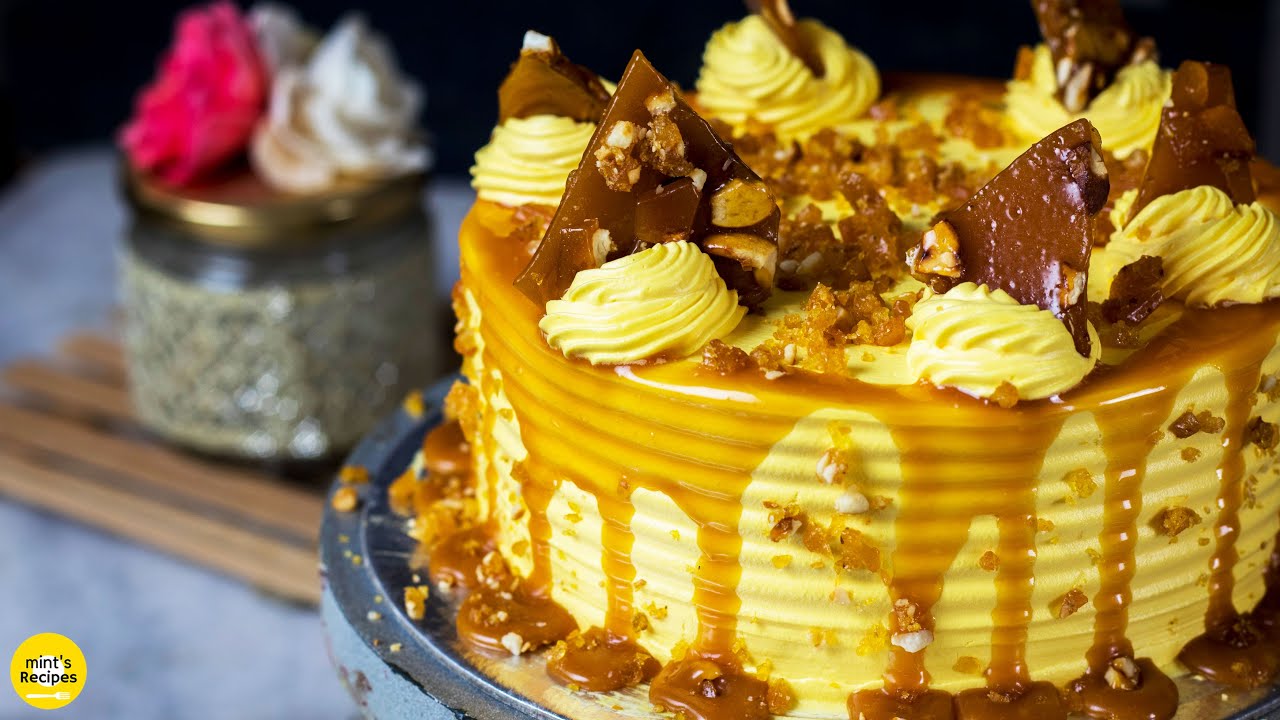 ऐसा बटर स्कॉच केक बनेगा जो सब पसंद करेंगे | Eggless Butter Scotch Cake