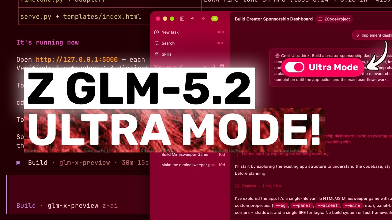 GLM-5.2 + Z-Code (Ультра режим &mdash; бесплатная версия): ПРОИЗВОДИТЕЛЬНОСТЬ УРОВНЯ FABLE!