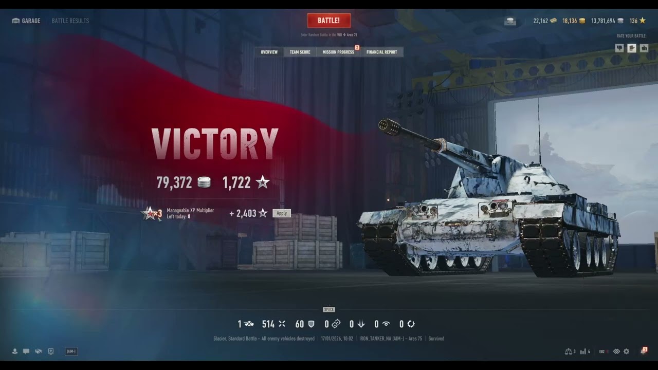 WOT aries 75 or whatever first play