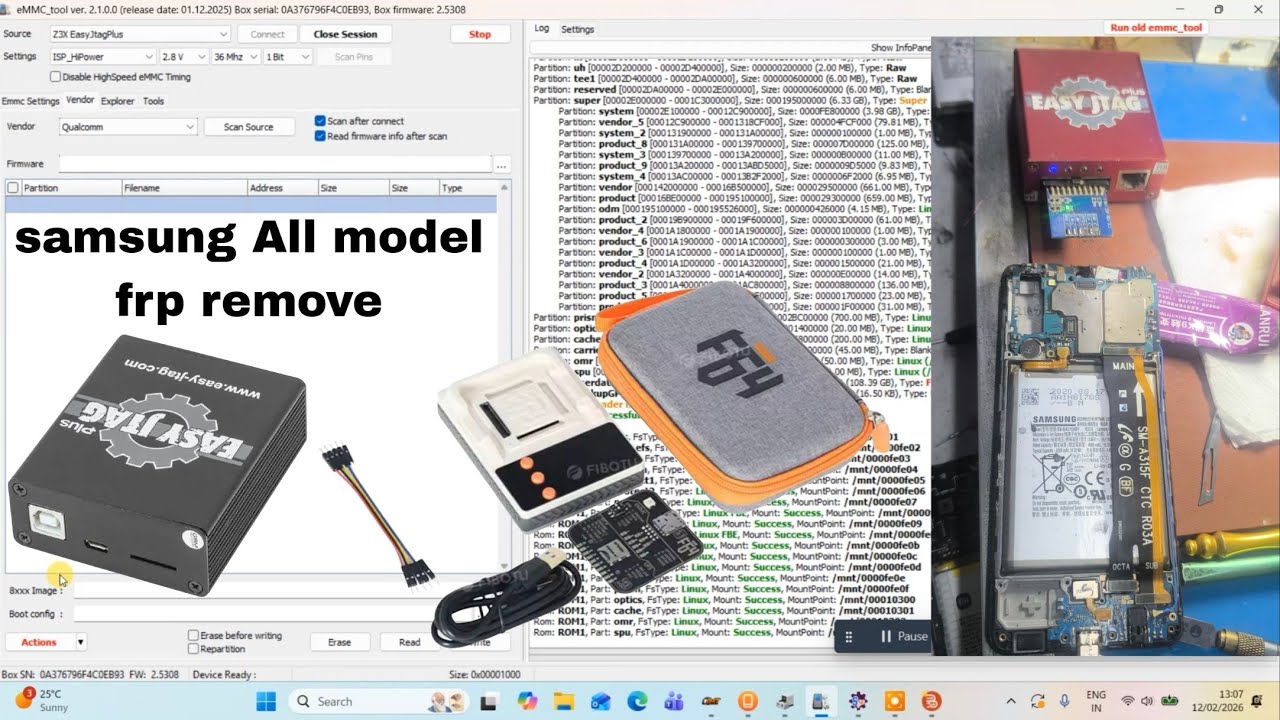 Samsung galaxy A31 Frp remove with Jtag box Android version 13 done ✅✅✅✅✅