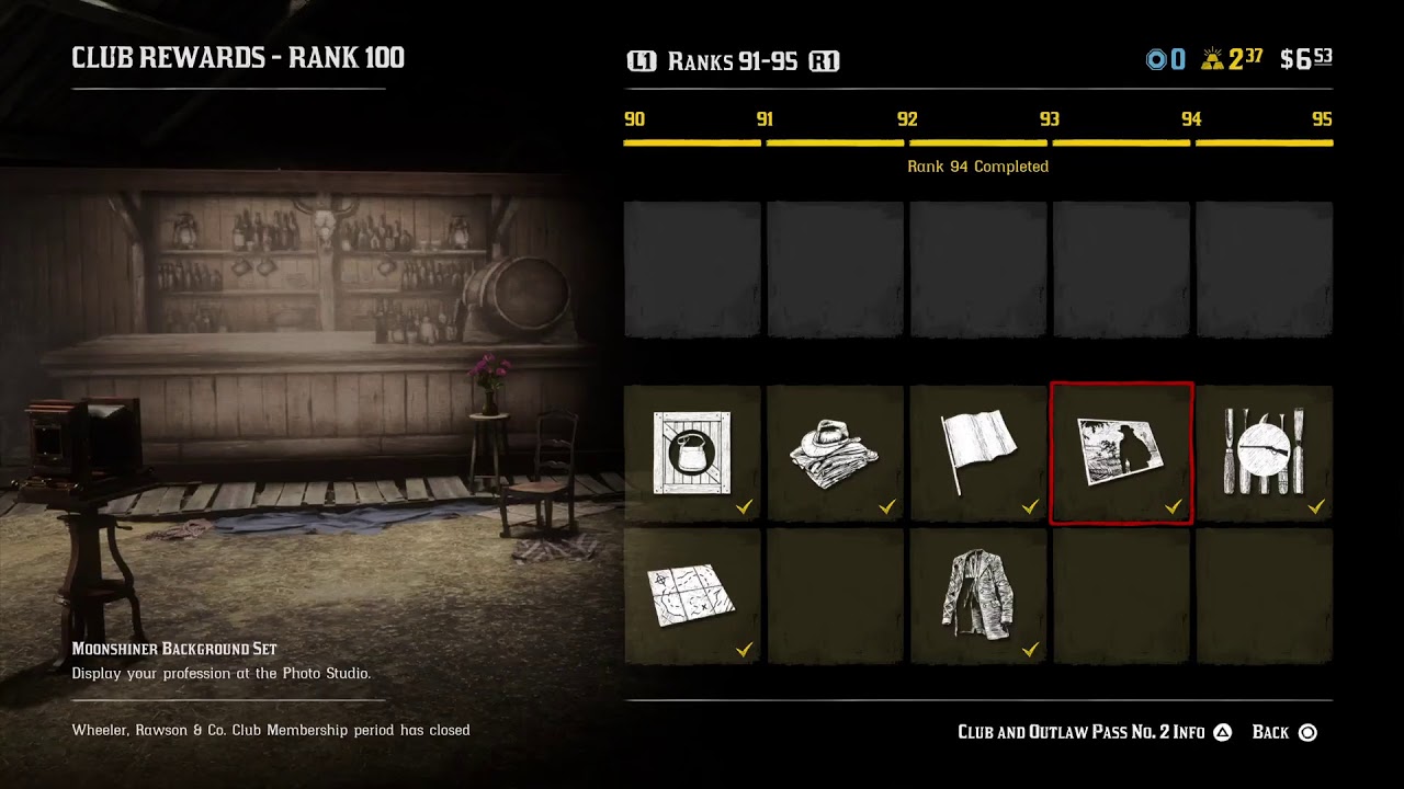 RDR2 Online Outlaw Pass 2 Content