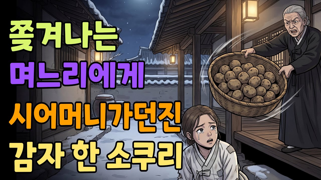 [조선야담소] 쫒겨나는 며느리에게 시어머니가 던진 감자 한 소쿠리 야담ㅣ민담ㅣ설화ㅣ전설ㅣ조선야담ㅣ옛날이야기ㅣ오디오북ㅣ수면ㅣ잠잘때ㅣ권성징악ㅣ효도