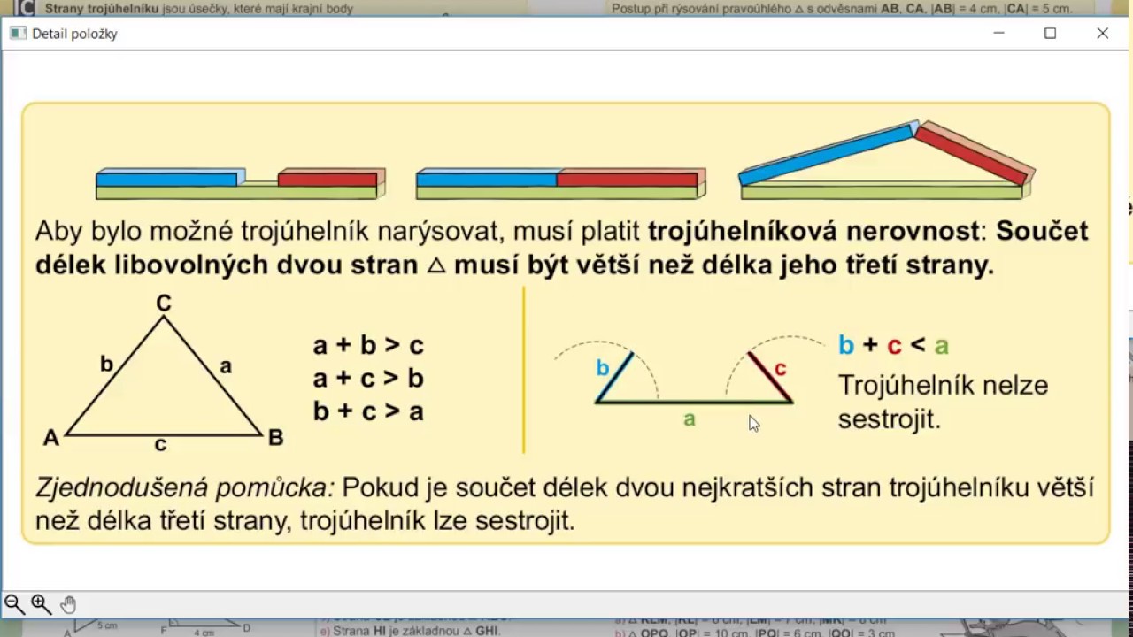Trojúhelníková nerovnost, Geometrie pro 5.roč., str. 33, cv. 2