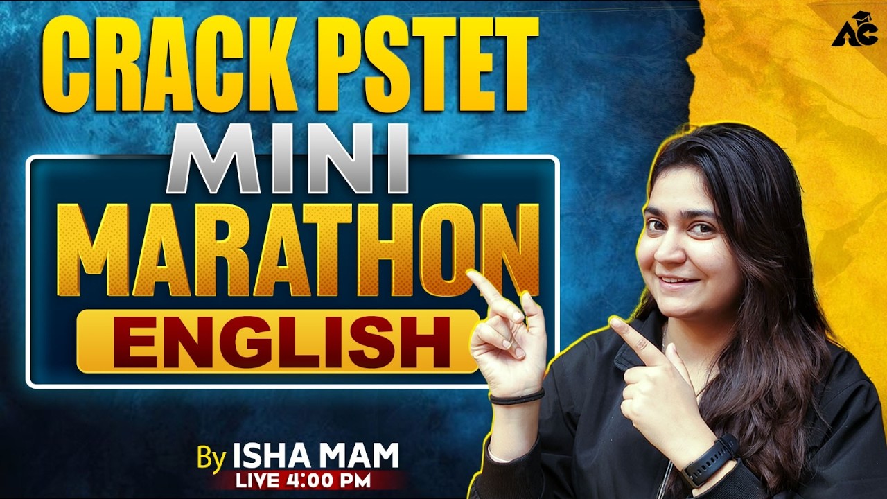 Crack Pstet 2026 | English Mini Marathon | Complete Concepts In One Shot By Isha Mam