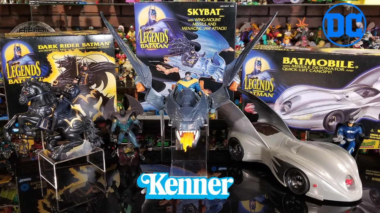 Kenner Legends of Batman SkyBat, Batmobile и Dark Rider Batman