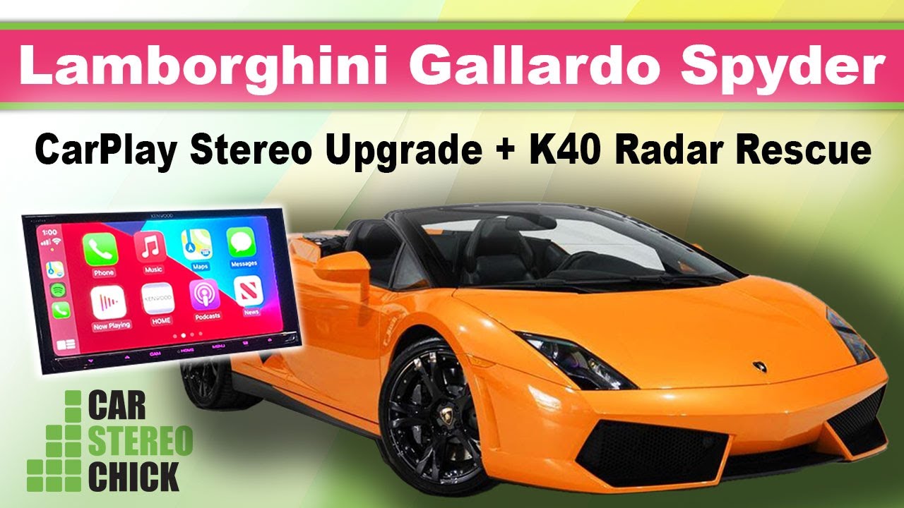 Lamborghini Gallardo Spyder Apple CarPlay + K40 Radar Rescue