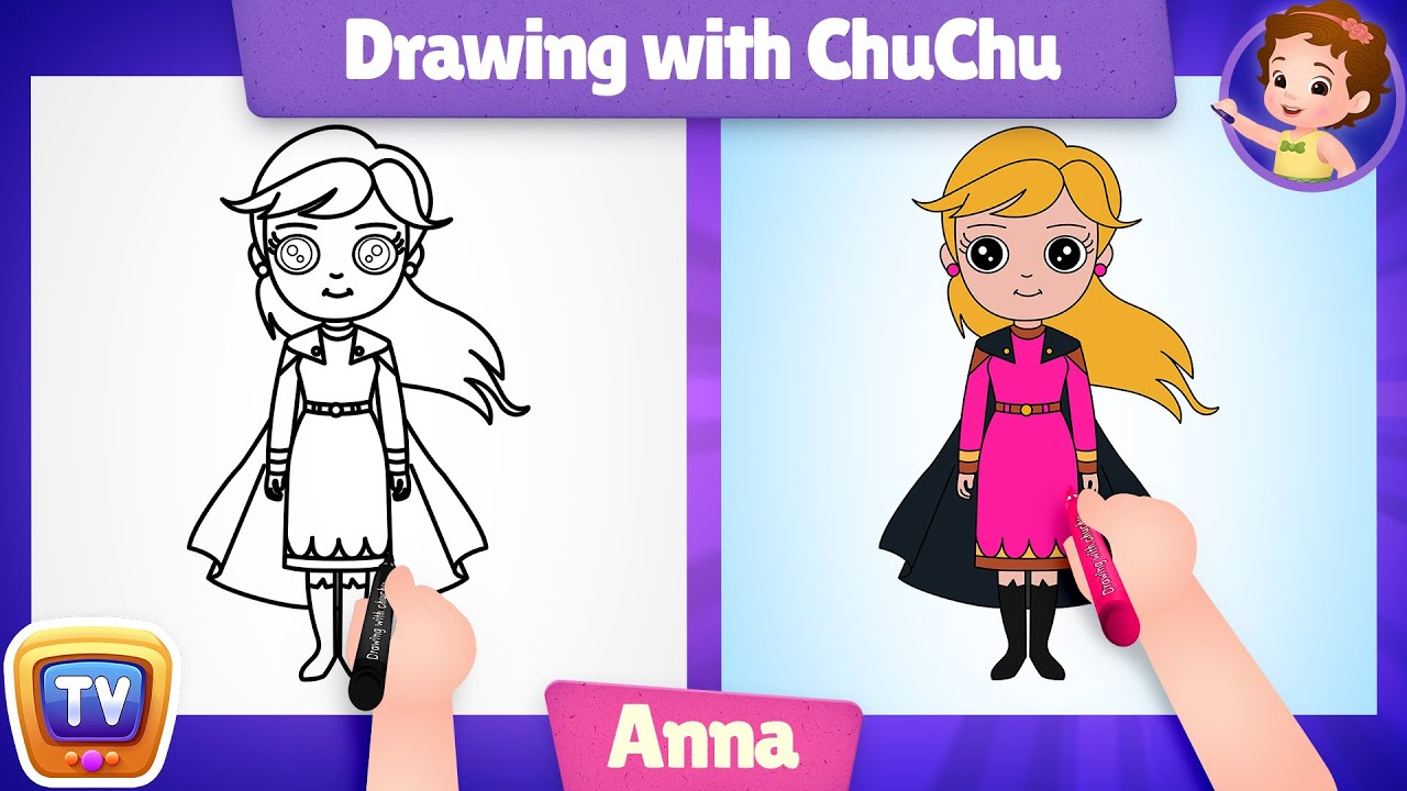 How to Draw Anna - Drawing with ChuChu &ndash; ChuChu TV Drawing for Kids Step by Step