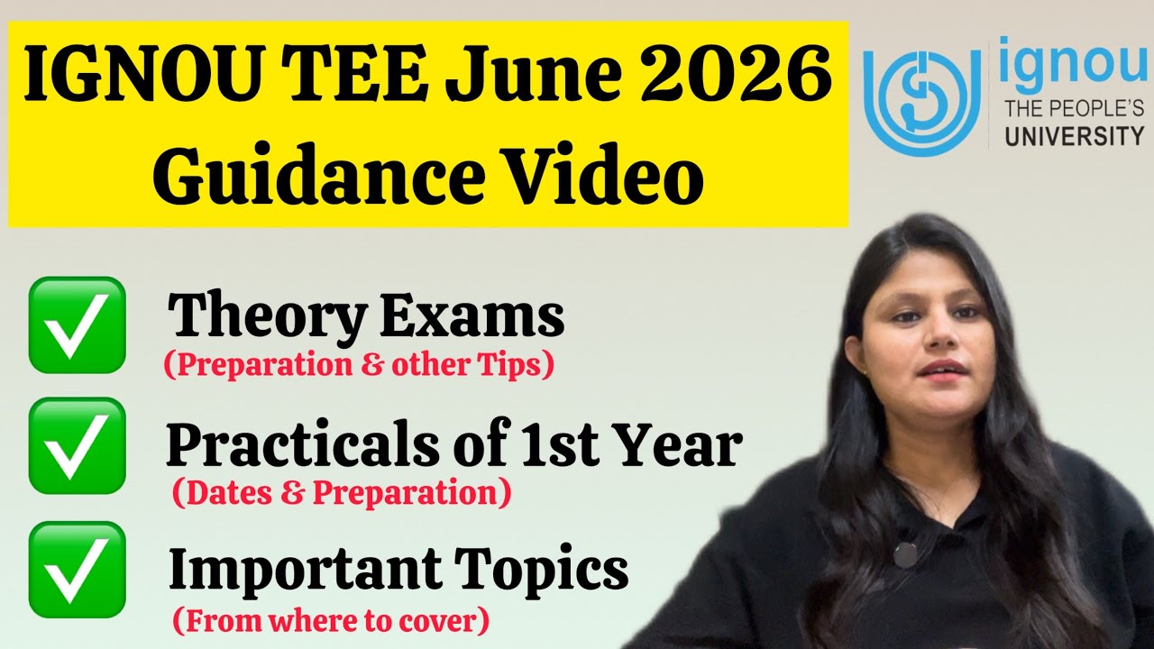 IGNOU MAPC Guidance Video for June 2026 Exams 