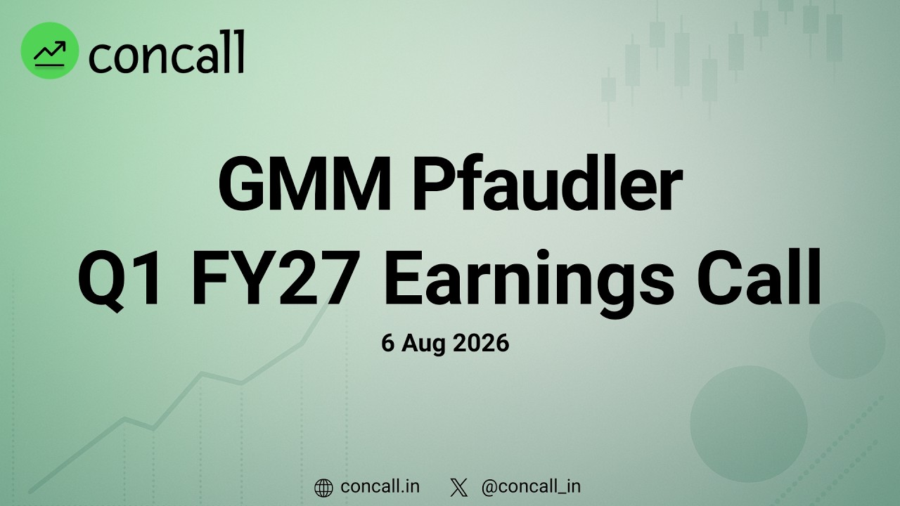 GMM Pfaudler Q1 FY27 Earnings Conference Call | Concall.in