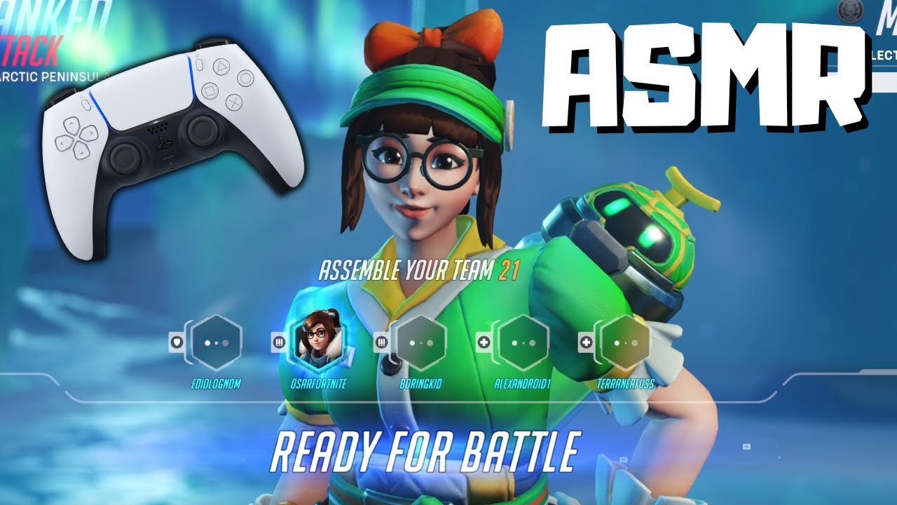 ASMR Gaming | Overwatch 2 - Unranked Mei Gameplay (Controller Sounds, No Talking)