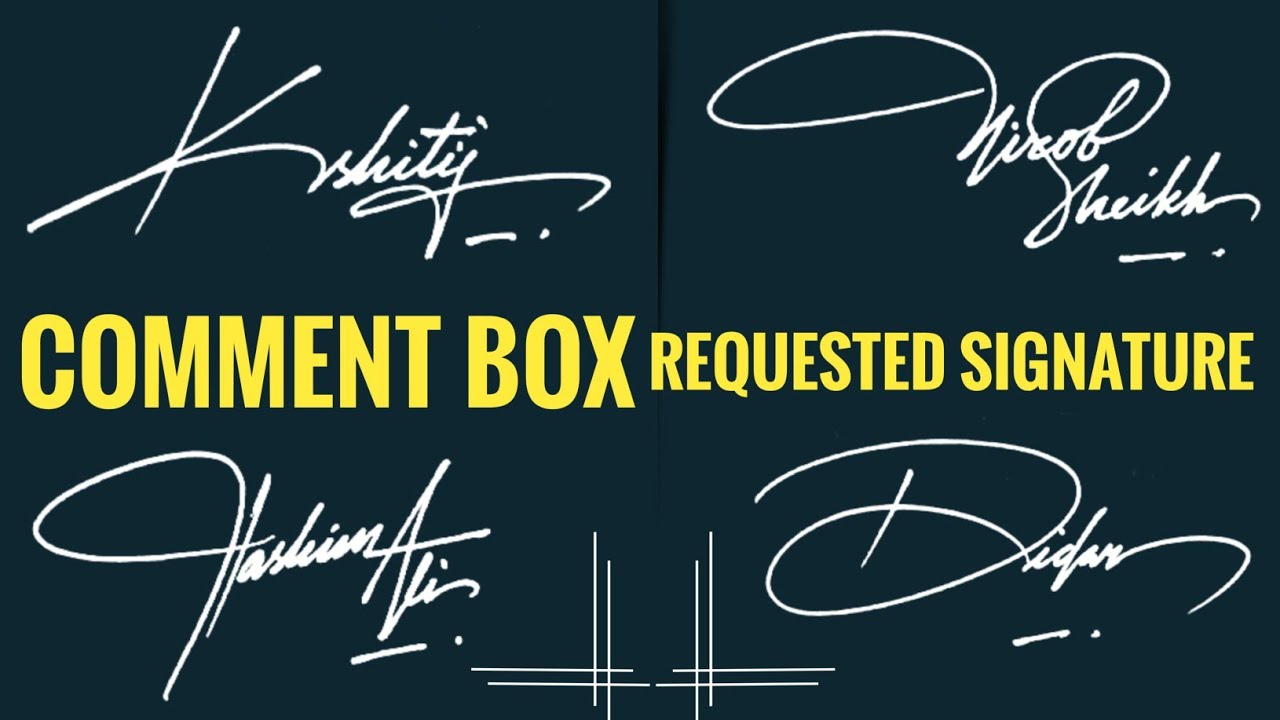 Comment box requested signature 🔥 Subscribers signature | Anup calligraphy|