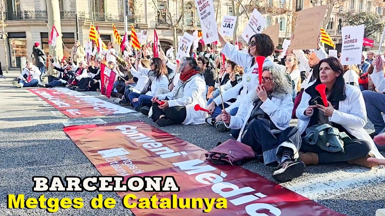 Manifestación de los Médicos en Barcelona 2026