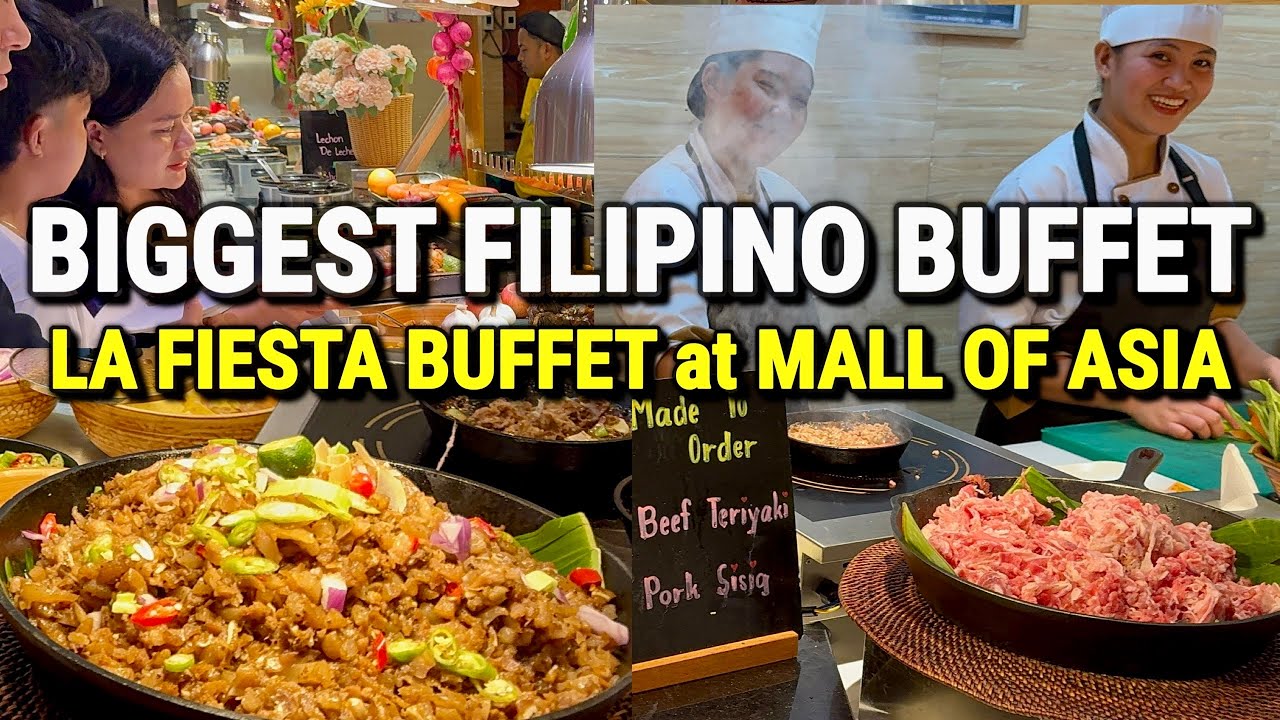 BIGGEST Filipino Food Buffet at SM Mall of Asia 🇵🇭 La Fiesta Buffet - Philippines Food Tour