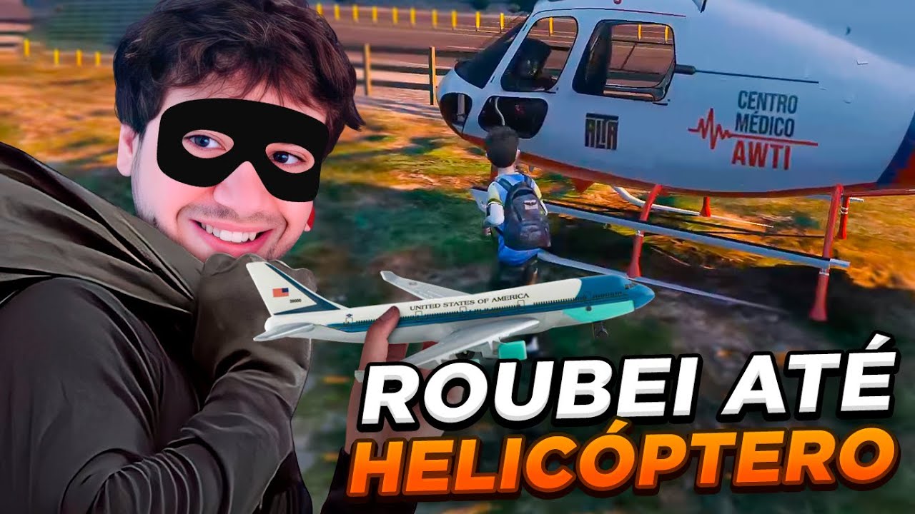 BRUNINHO ROUBOU ATÉ UM HELICOPTERO NA VOLTA PARA O CIDADE ALTA! - GTA RP