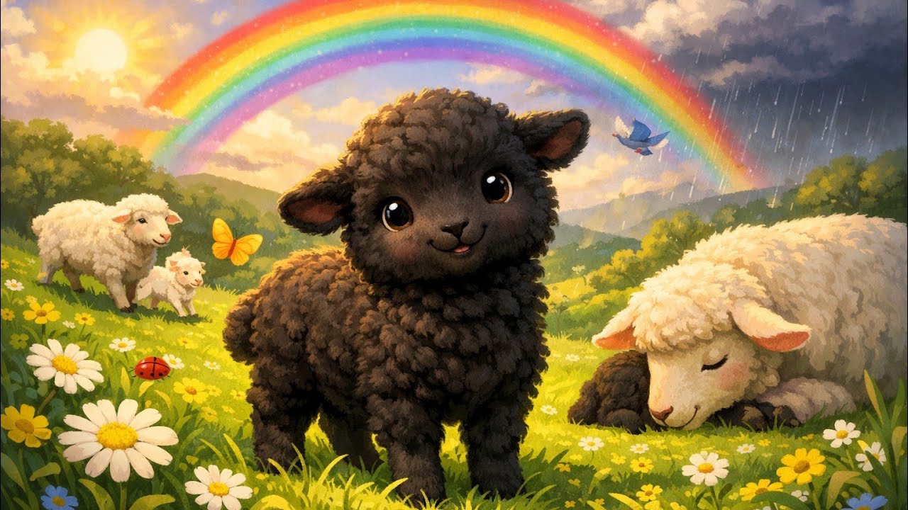 Baby Black Sheep’s Beautiful Day 🌈🐑 | A Heartwarming Bedtime Poem for Kids