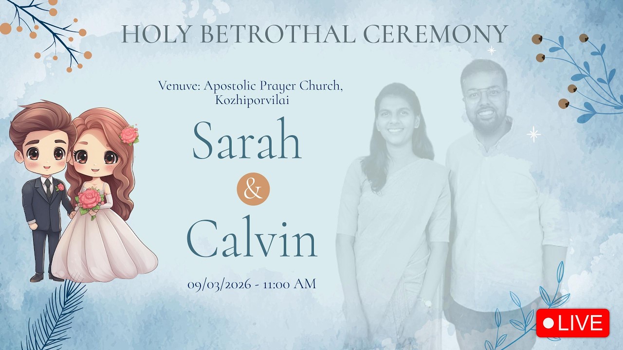 🔴Live | Holy Betrothal Ceremony (Engagement) | Sarah & Calvin At 11 AM