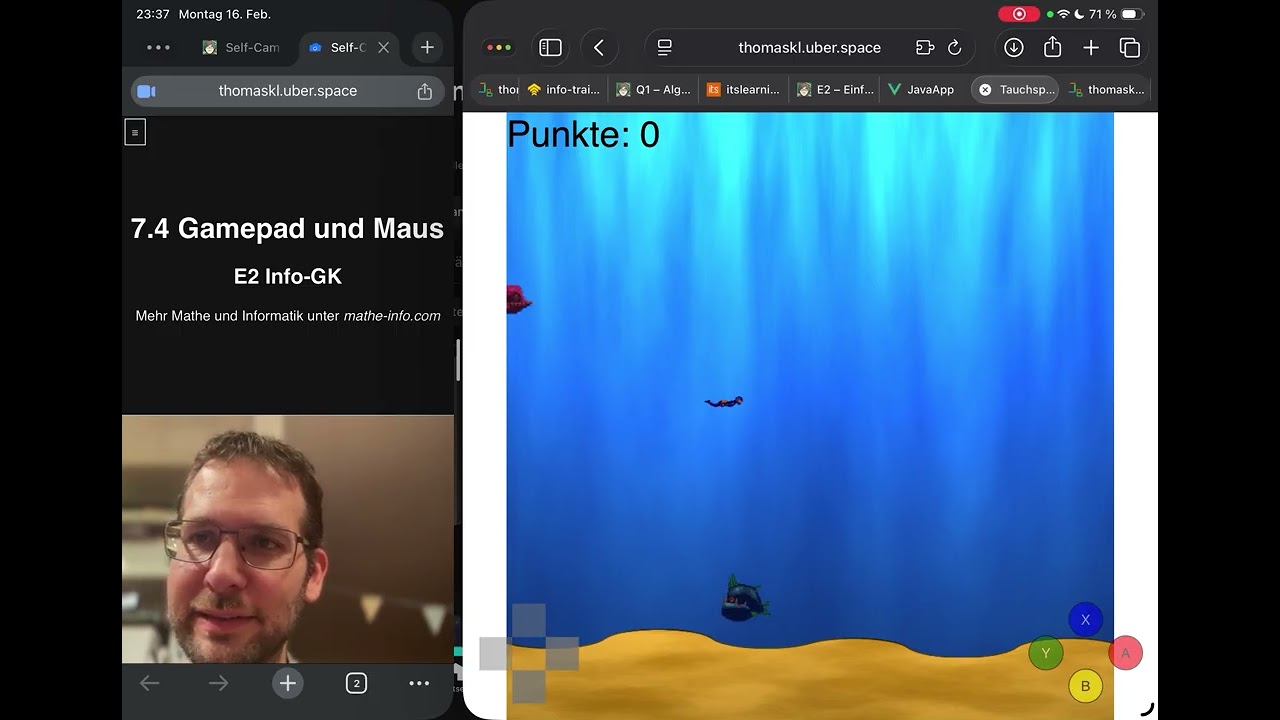 7.4 Gamepad und Maus (nur GK)