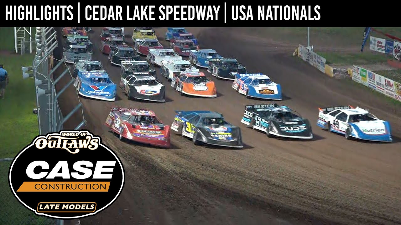 World of Outlaws CASE Construction Late Models | Cedar Lake Speedway | August 3, 2024 | HIGHLIGHTS