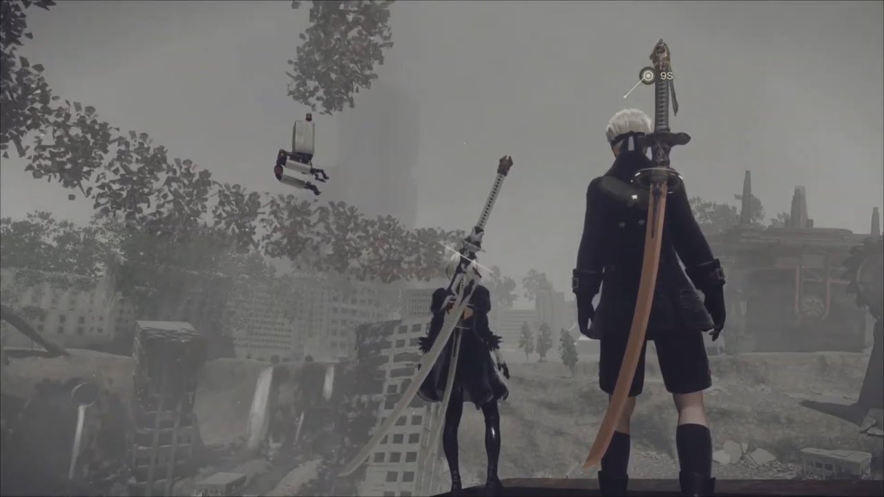 NieR Automata  city ruins ambience