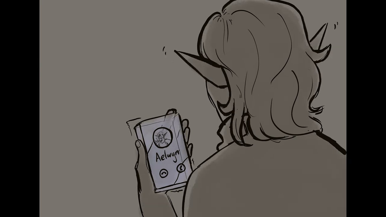 Aelwyn and Adaine's phone call - Fantasy High: Junior Year Animatic (Complete)