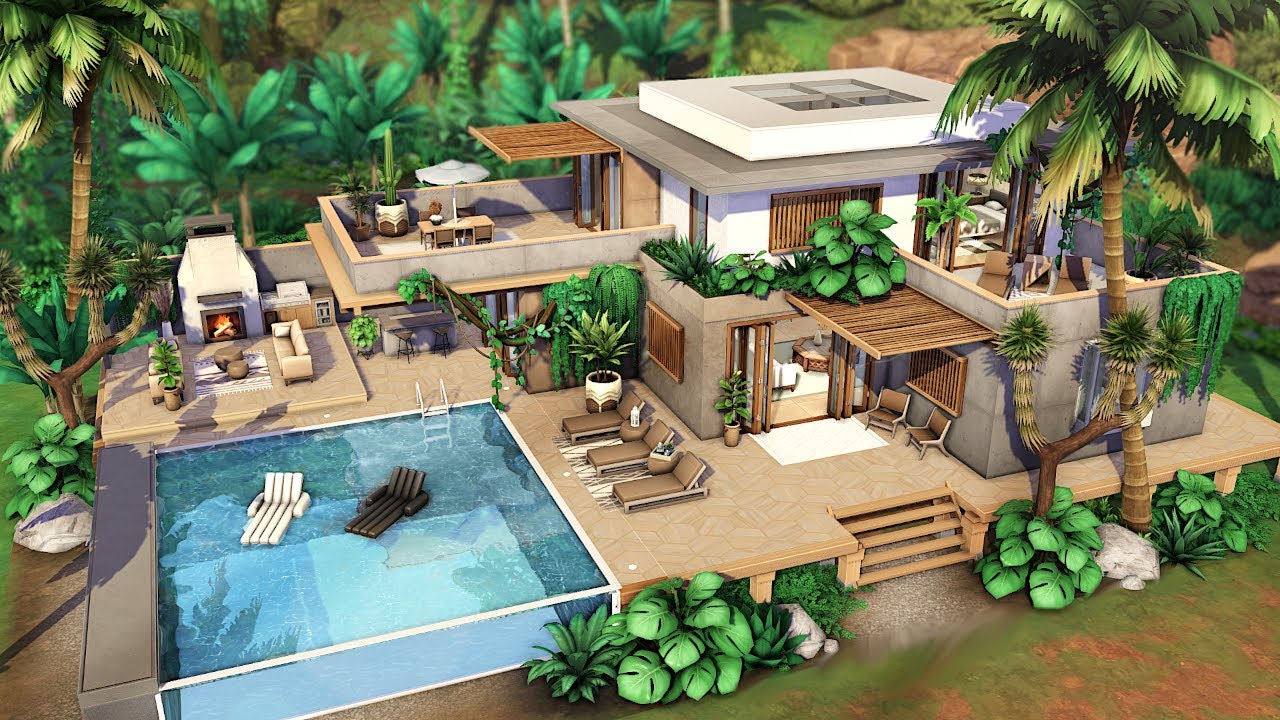 Jungle Home | The Sims 4 - Speed Build (NO CC)