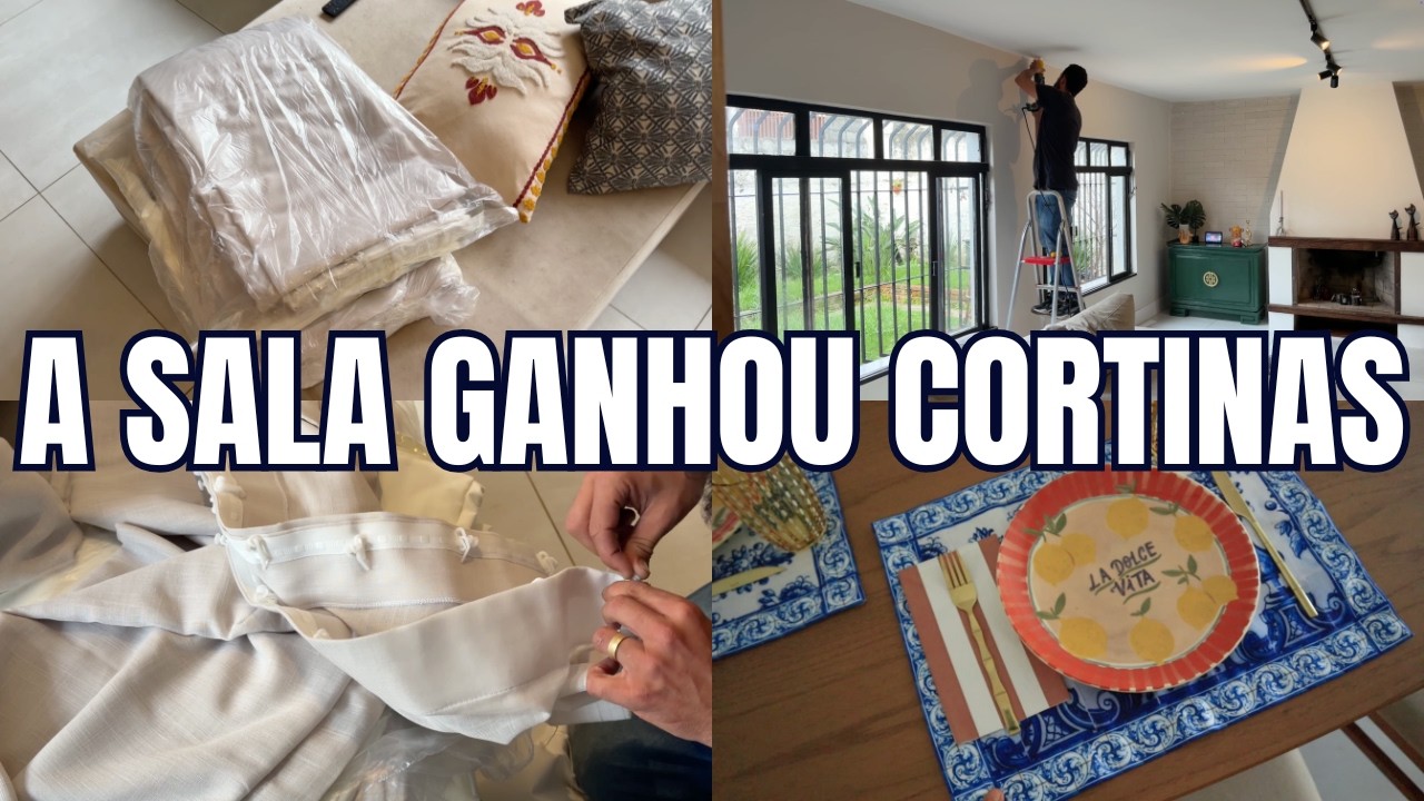 Cortinas Novas, Sala Transformada!!!