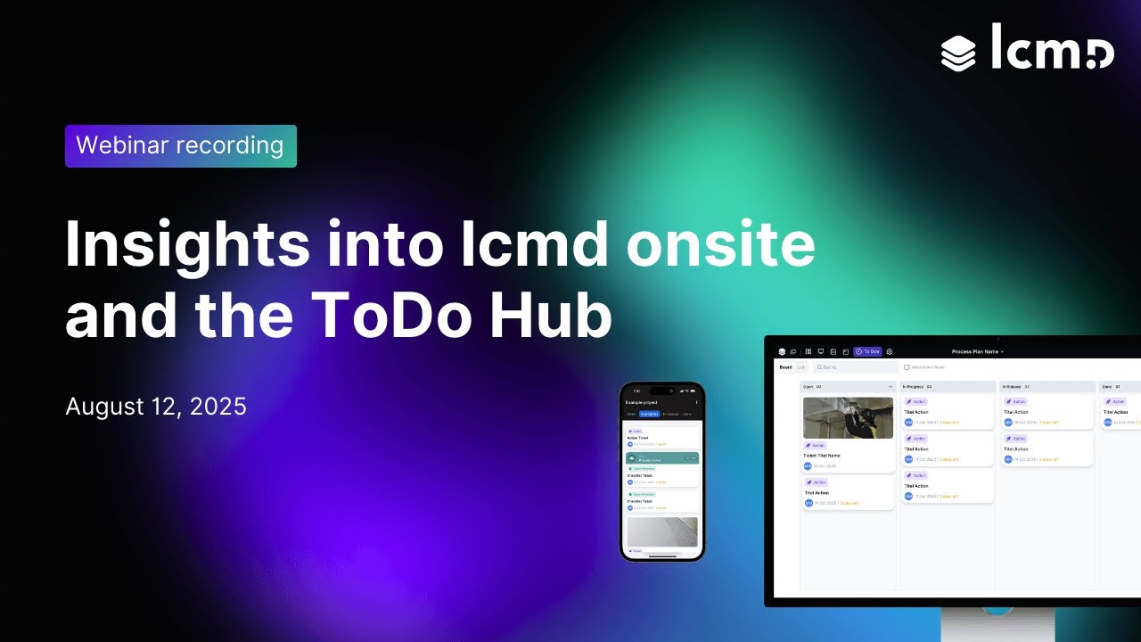 lcmd onsite App – AI-Powered Construction Site Management | Webinar Recording