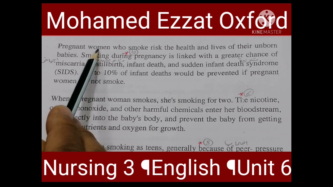 الثالث تمريض ¶إنجليزي ثقافي ¶الوحدة6¶التدخين والصحة¶ Selected Readings¶Smoking and Health