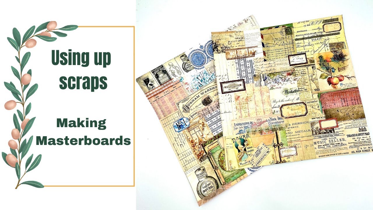 USING SCRAPS - MAKING MASTERBOARDS - CHIT CHAT WITH ME - #papercraft #junkjournal