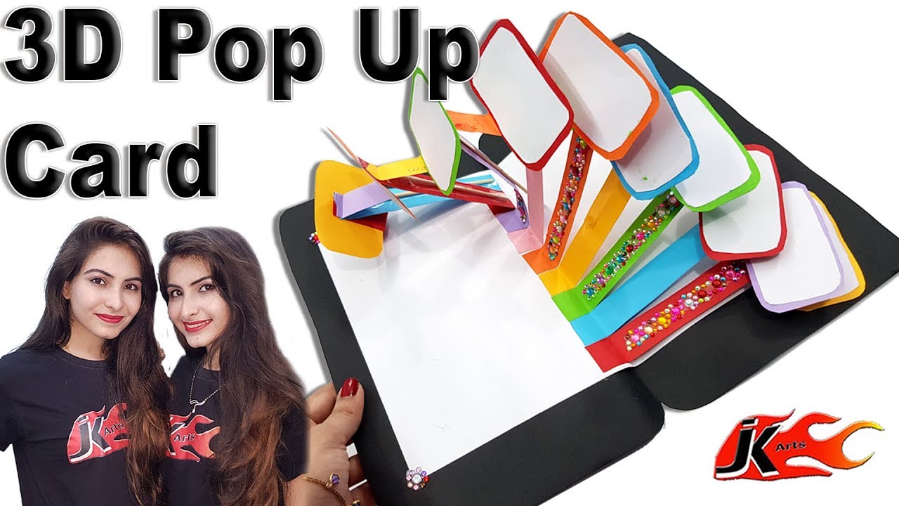DIY 3D Pop Up Card -  How to make - JK Arts  1475