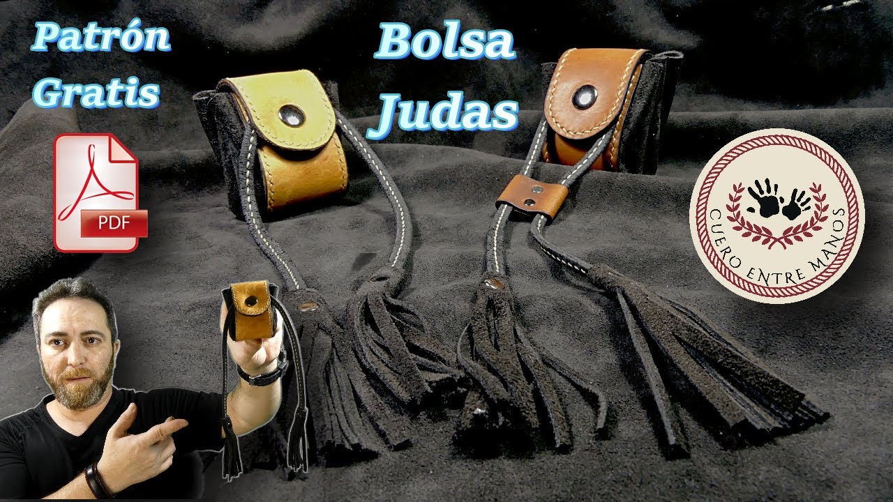 📌Increíble Trabajo Artesanal de Cuero/Bolsa de Judas en Cuero/VIKING LEATHER PURSE/con PDF👌