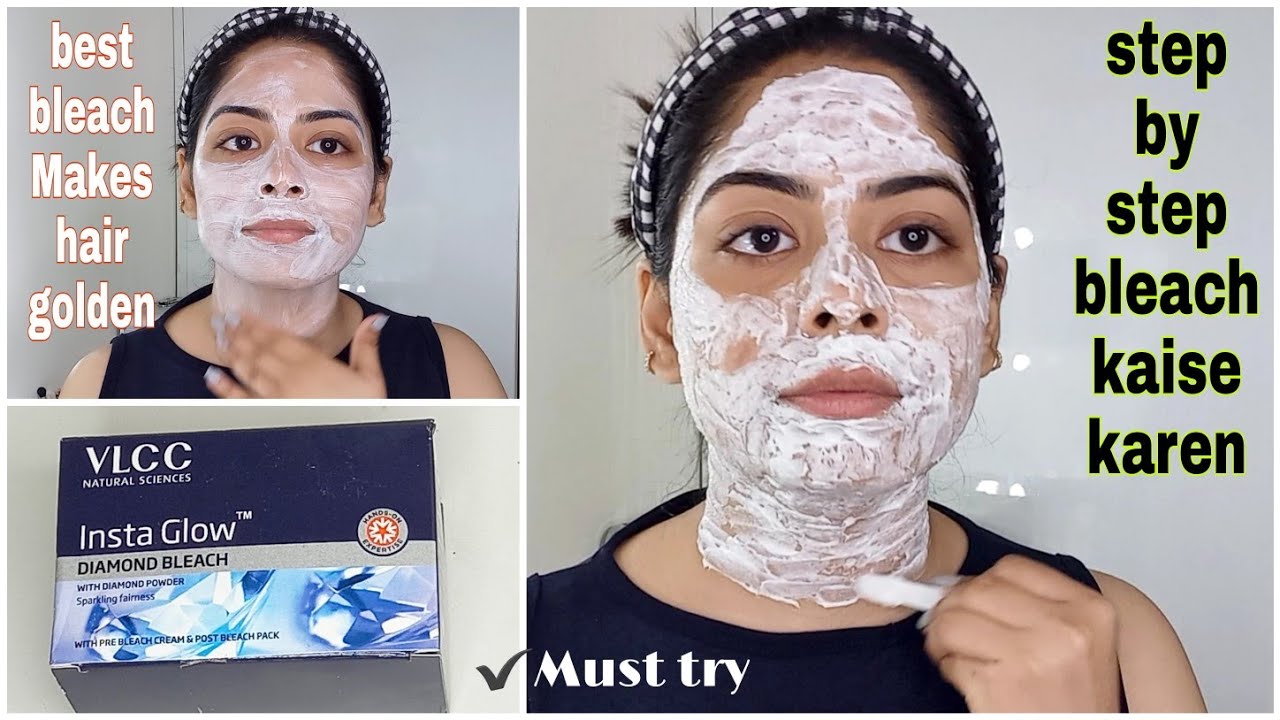 VLCC Instaglow Diamond Bleach | How to use Bleach on face | Full review & Demo | VLCC Diamond bleach