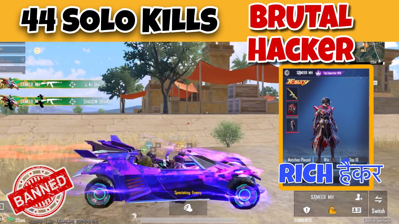 Brutal Hacker in Conqueror Lobby 🤬🤬PUBG | BGMI 4.2 Update Skyhigh spectacle @BattlegroundsMobile_IN 