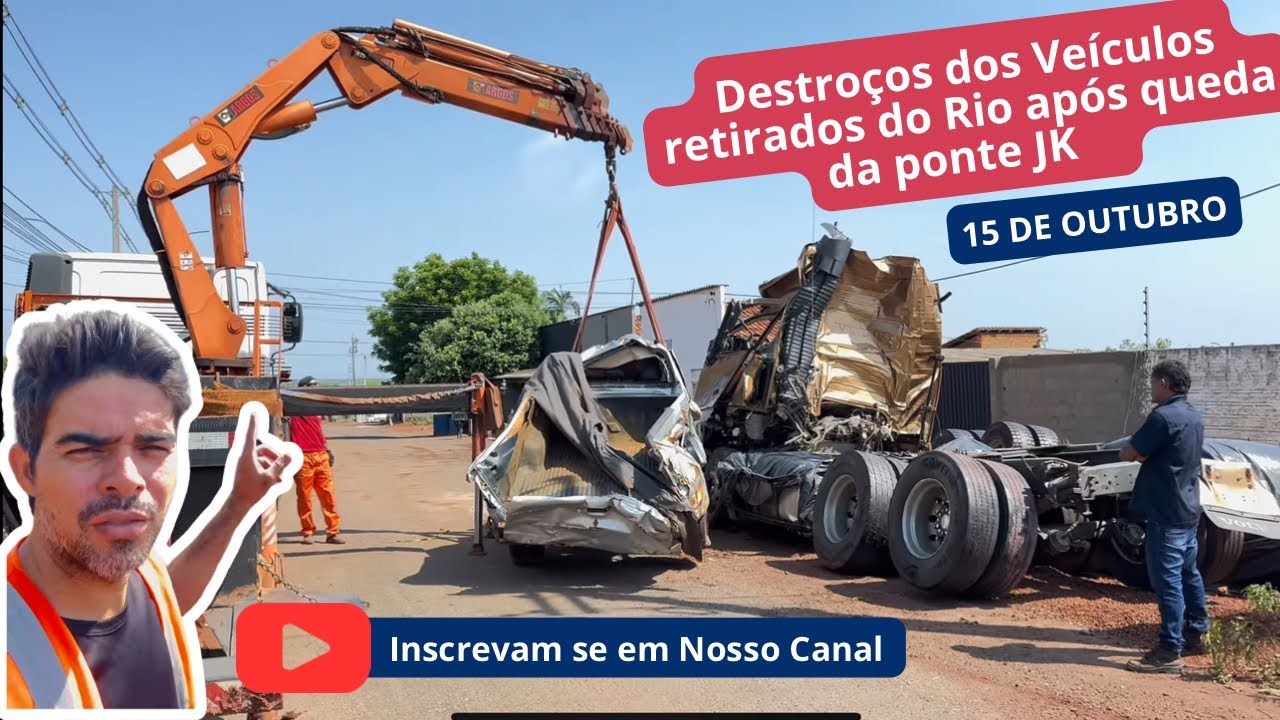 15/10 | Destroços dos veículos retirados que caíram na tragédia da ponte JK 